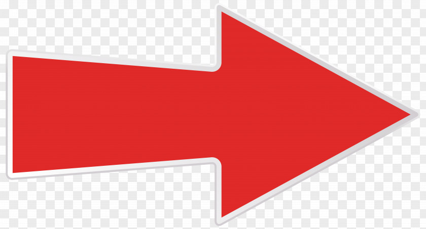 Red Right Arrow Transparent Clip Art Image Logo Line Angle Brand PNG