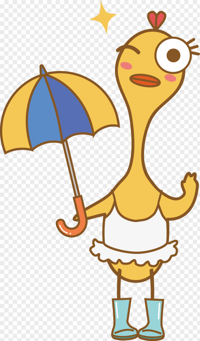 Slim Chick Vector Cartoon Clip Art PNG