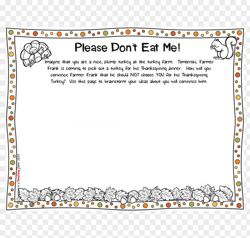 Thanksgiving Opinion Writing Ideas Picture Frames Pattern Product Font Line PNG