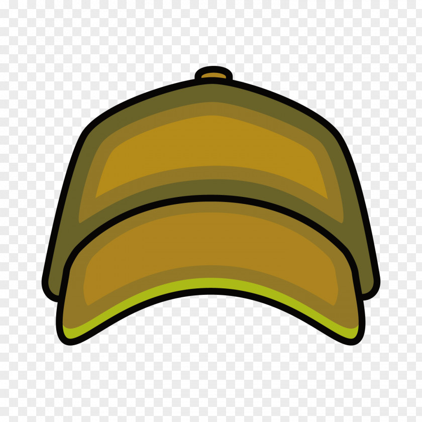 Vector Yellow Hat Decoration Clip Art PNG