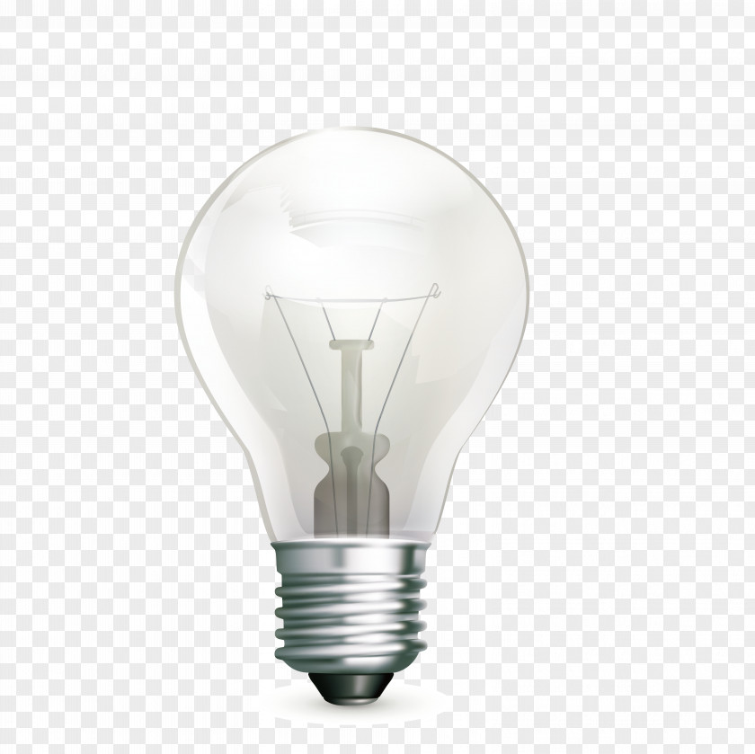 White Light Bulb Incandescent Lamp Lighting PNG