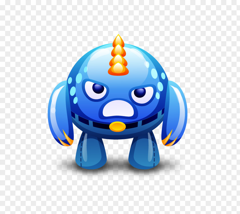 Blue Robot ICO Monster Icon PNG