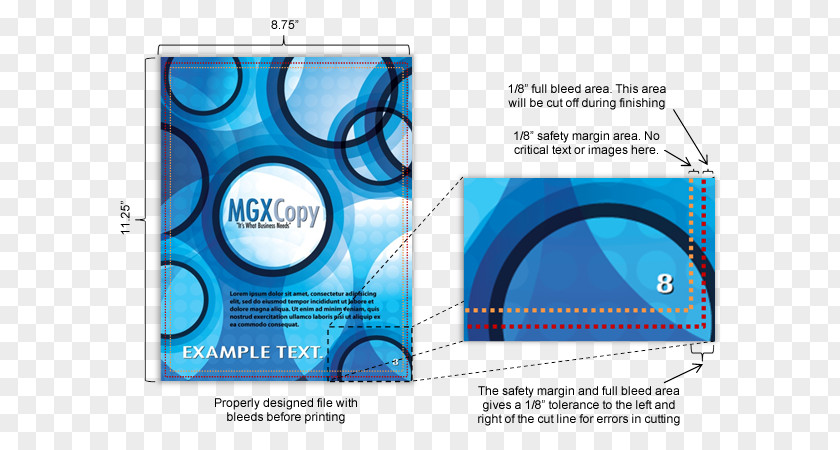 Flyer Ai Paper Bleed Printing Margin PNG