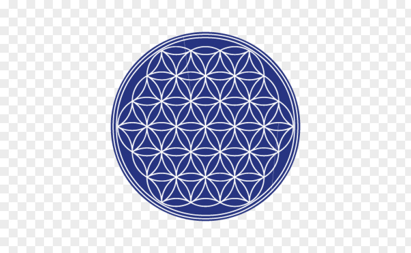 Overlapping Circles Grid Sacred Geometry Flower Color PNG