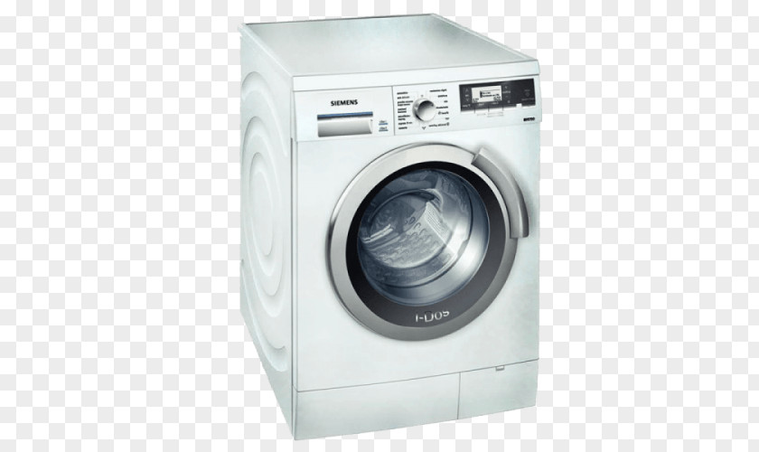 Washing MachineFreestandingWidth: 60 CmDepth: 63.2 CmHeight: 84.8 CmFront Loading65 Litres9 Kg1400 Rpm Clothes DryerOthers Machines Home Appliance Siemens Machine WM14W690FF PNG