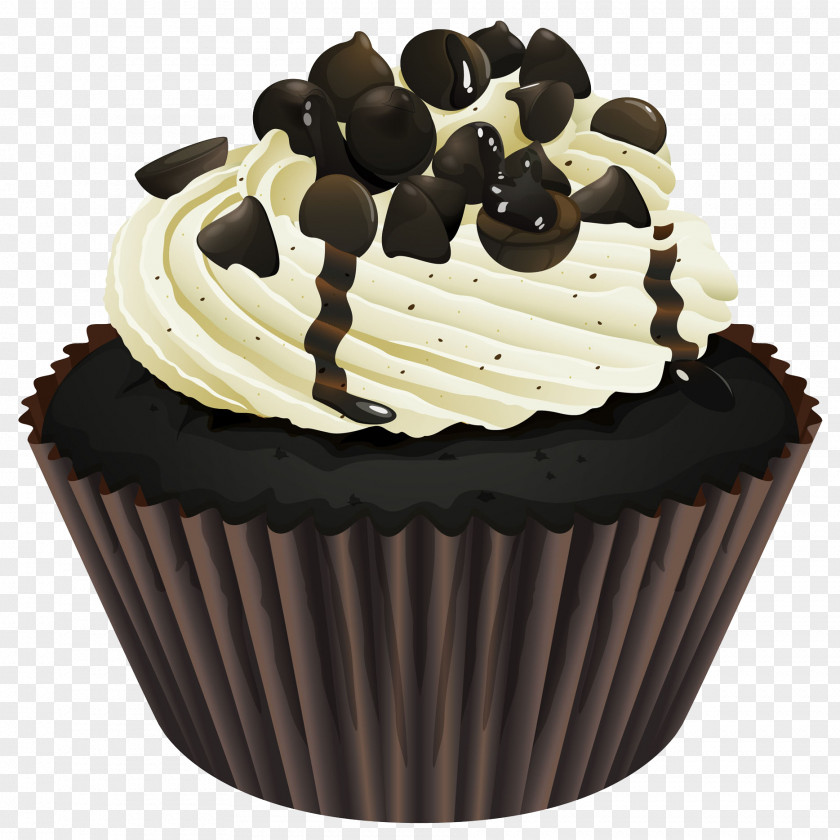 Chocolate Cake On A Little Cupcake Icing Devils Food PNG