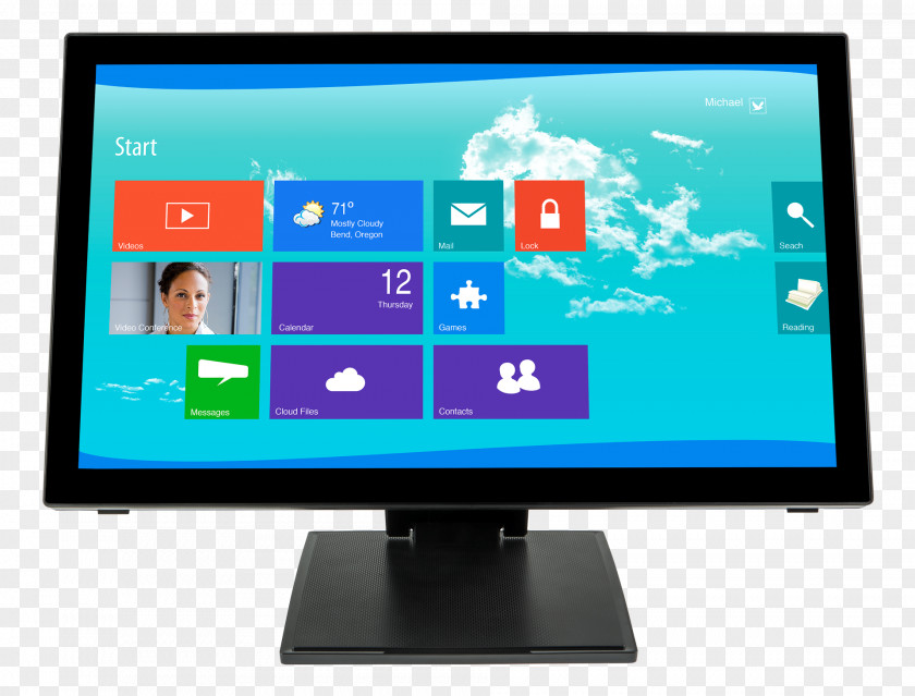 High Tech Screen LED-backlit LCD Computer Monitors Television Liquid-crystal Display Touchscreen PNG