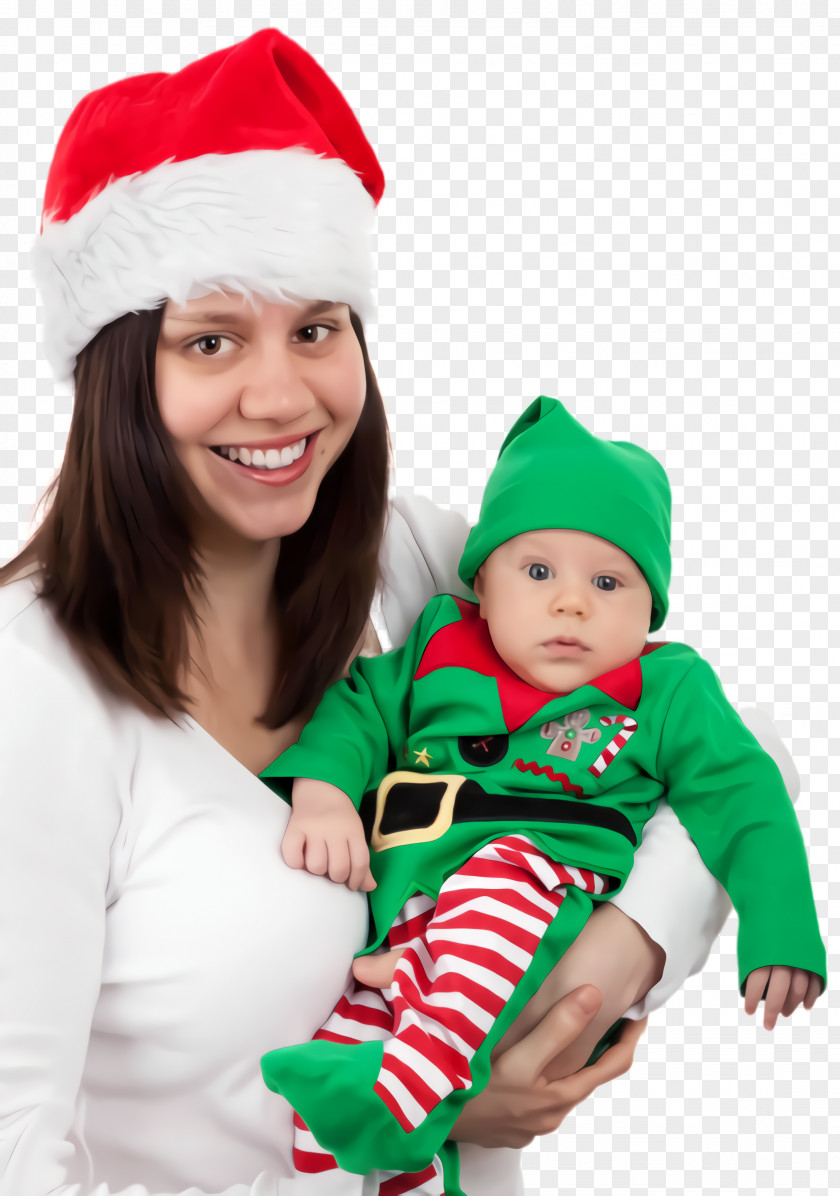 Knit Cap Smile Christmas Tree Snow PNG