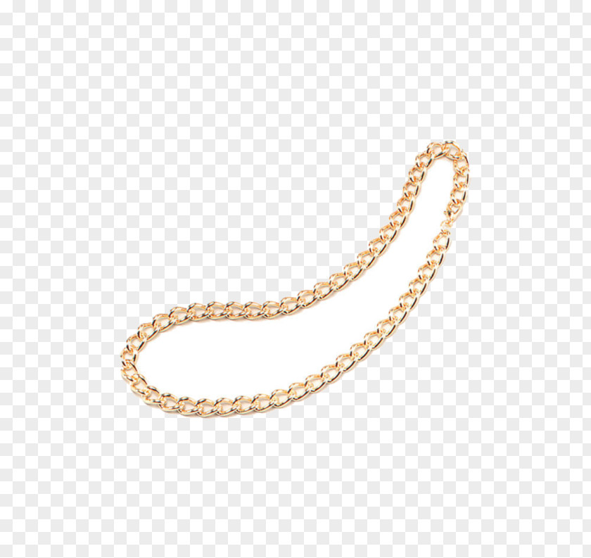 Chain Earring Gold Necklace PNG