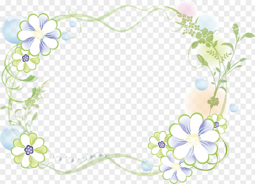 Floral Border Design Adobe Illustrator PNG