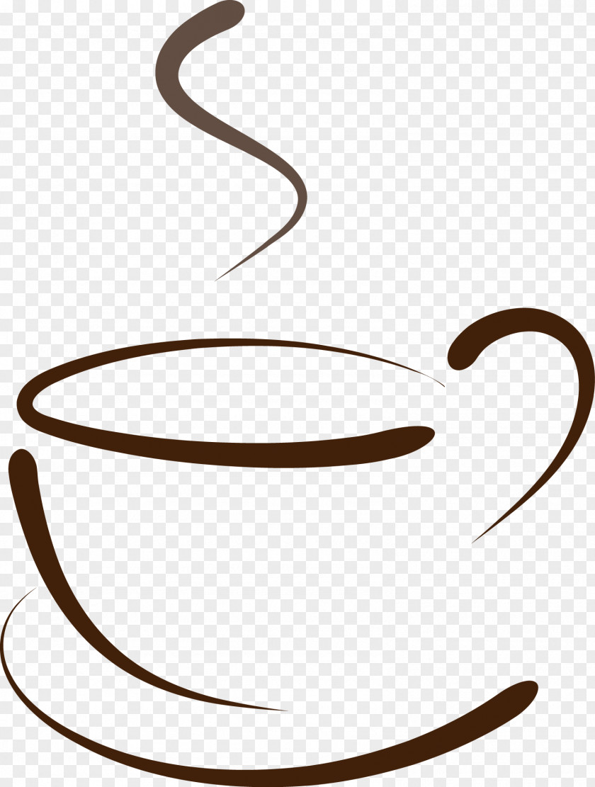 Hand Painted Hot Coffee Cup Clip Art PNG