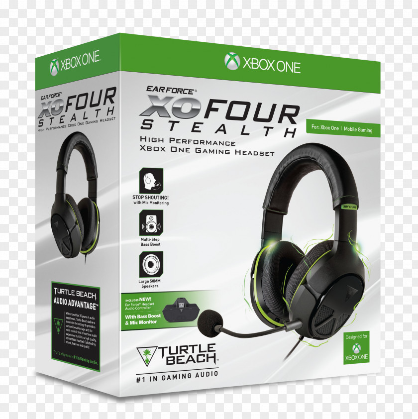 Headphones Xbox 360 Wireless Headset One Turtle Beach Ear Force XO FOUR Stealth Corporation PNG
