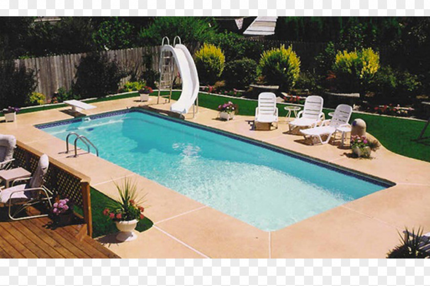 Rolling Hills Swimming Pool Hot Tub Diving Boards Playground Slide Backyard PNG