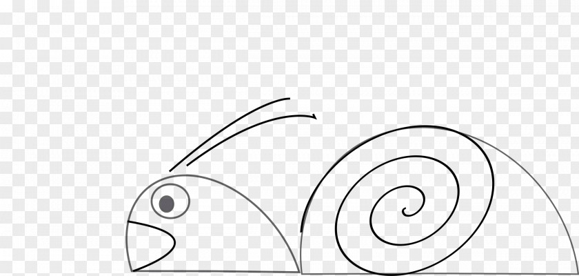 Snail Drawing Monochrome PNG