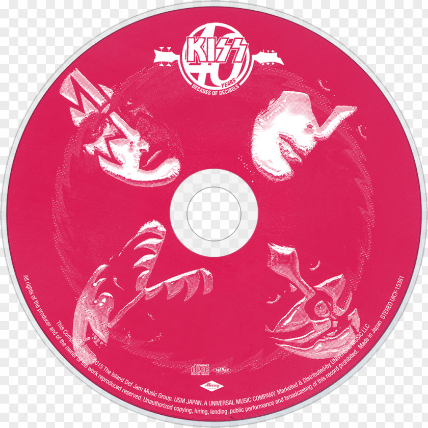 Kiss Compact Disc 40 Album Cover PNG