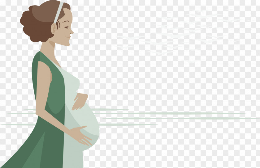 Vector Illustration Of Pregnant Women Woman Pregnancy Mother PNG