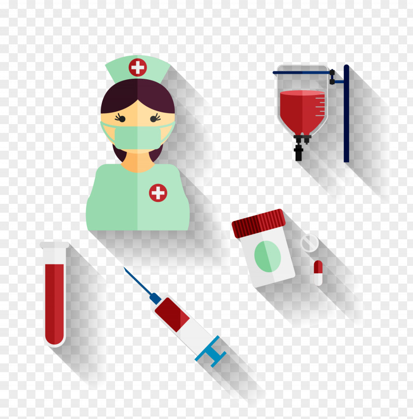 Vector Nurse Syringe Nursing Medicine Therapy Patient PNG