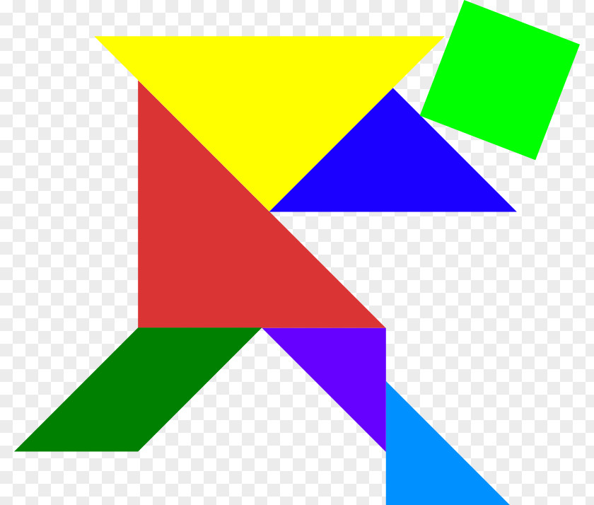 Bright Colors Tangram Triangle Graphic Design Clip Art PNG