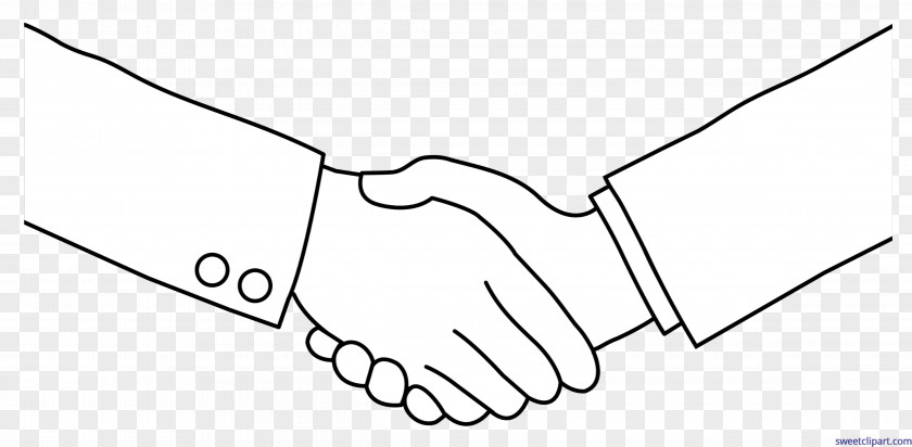 Hand Clip Art Drawing Handshake Image Black And White PNG