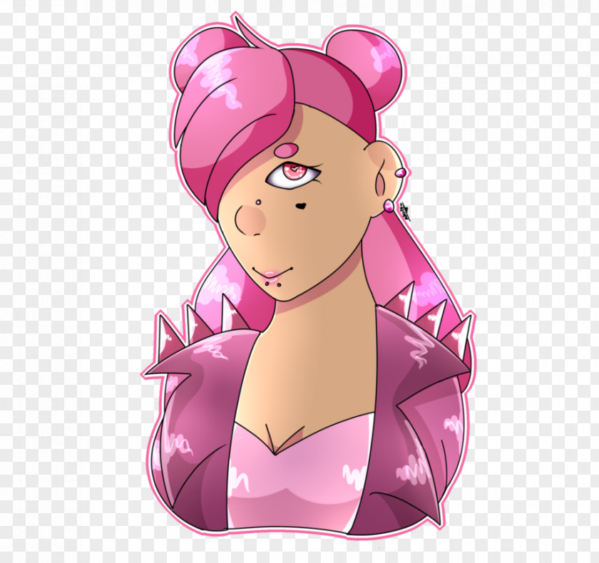 Pink Shading Woman Female Facial Expression Smile PNG