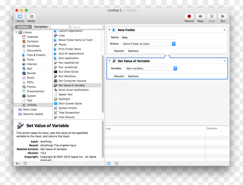 Batch MacOS OmniFocus Automator Workflow PNG