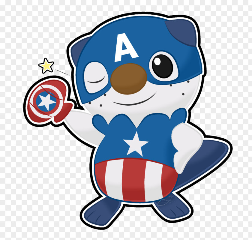 Captain America Oshawott Sea Otter Pokémon Clip Art PNG