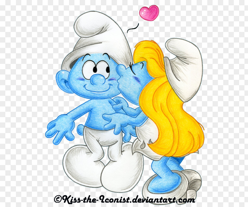 Kiss Smurfette Vexy Clumsy Smurf The Smurfs Hug PNG