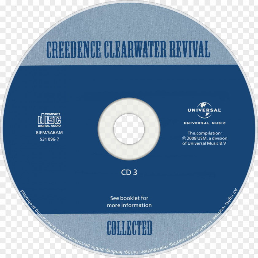 Compact Disc Creedence Clearwater Revival Music Collected PNG disc Collected, clear-water clipart PNG