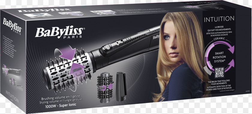 Hair StylerLilac/metallic Babyliss Airstyler AS551EInvit Hairbrush BaByliss AS570E Intuition Warmluftbürste Hardware/Electronic BEliss 2735E PNG