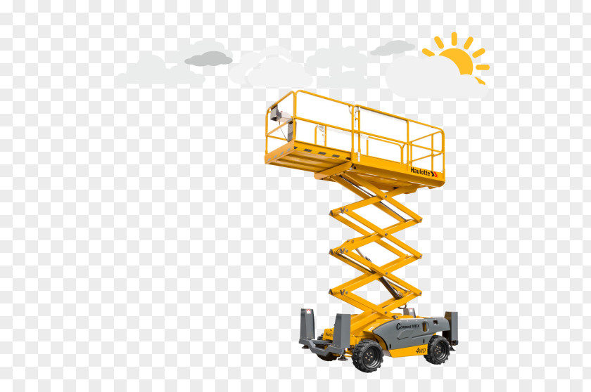 Haulotte Aerial Work Platform Elevator Heavy Machinery Architectural Engineering PNG