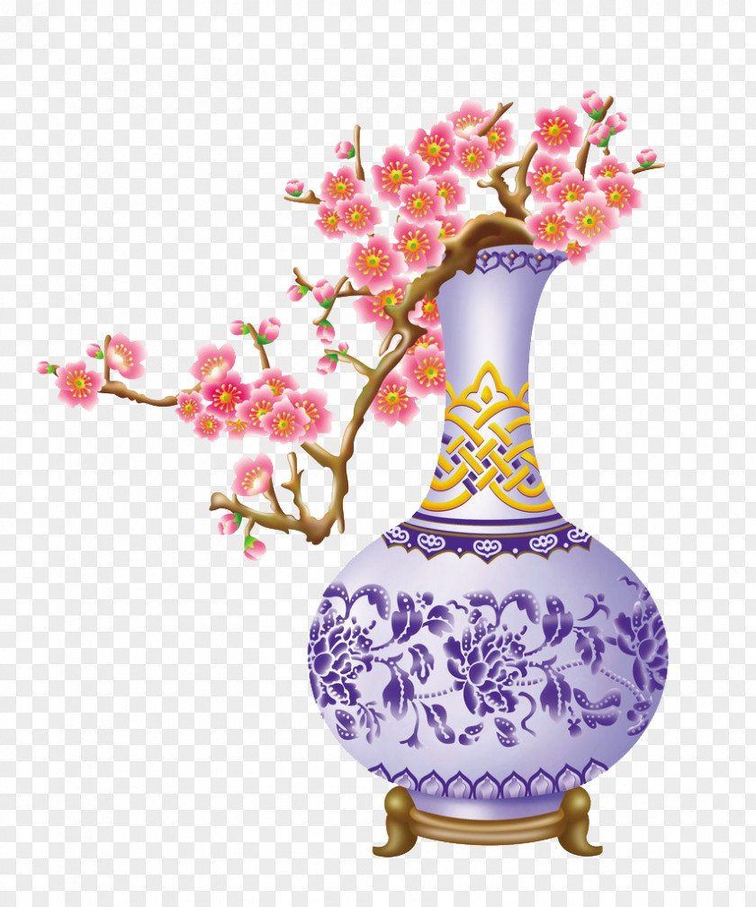 Vase Painting Work Of Art Taobao PNG