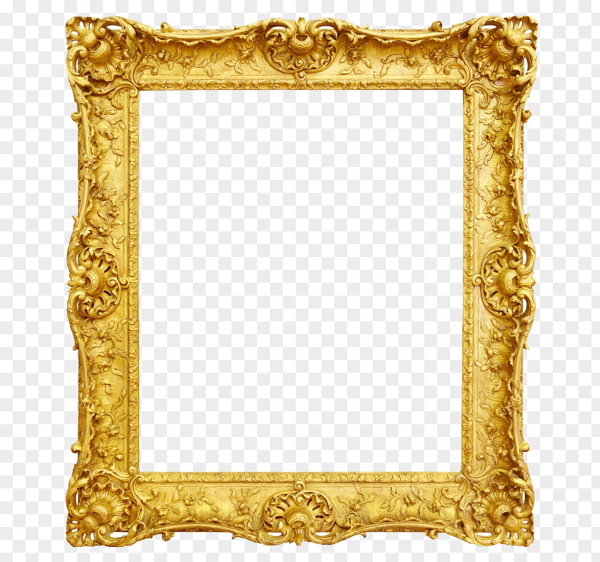 Gold Photo Frame Picture Antique PNG