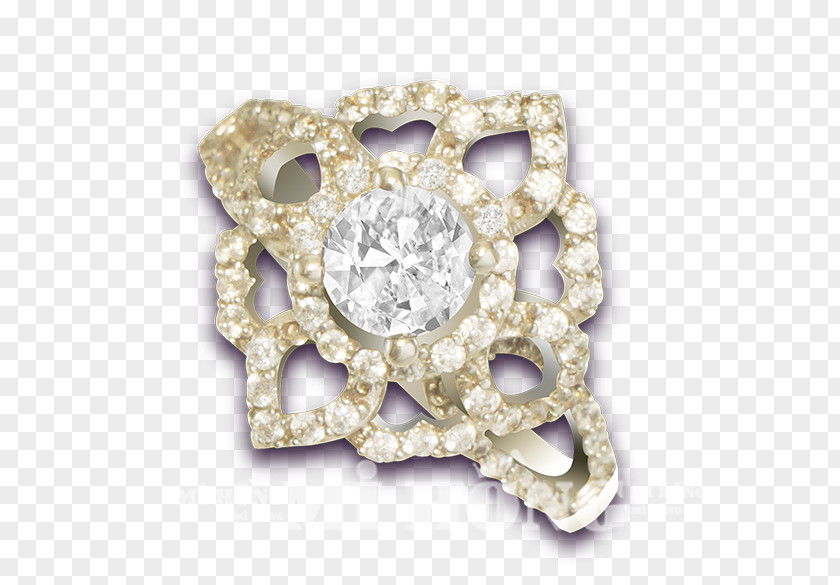Jewellery Bling-bling Brooch Silver Fashion PNG