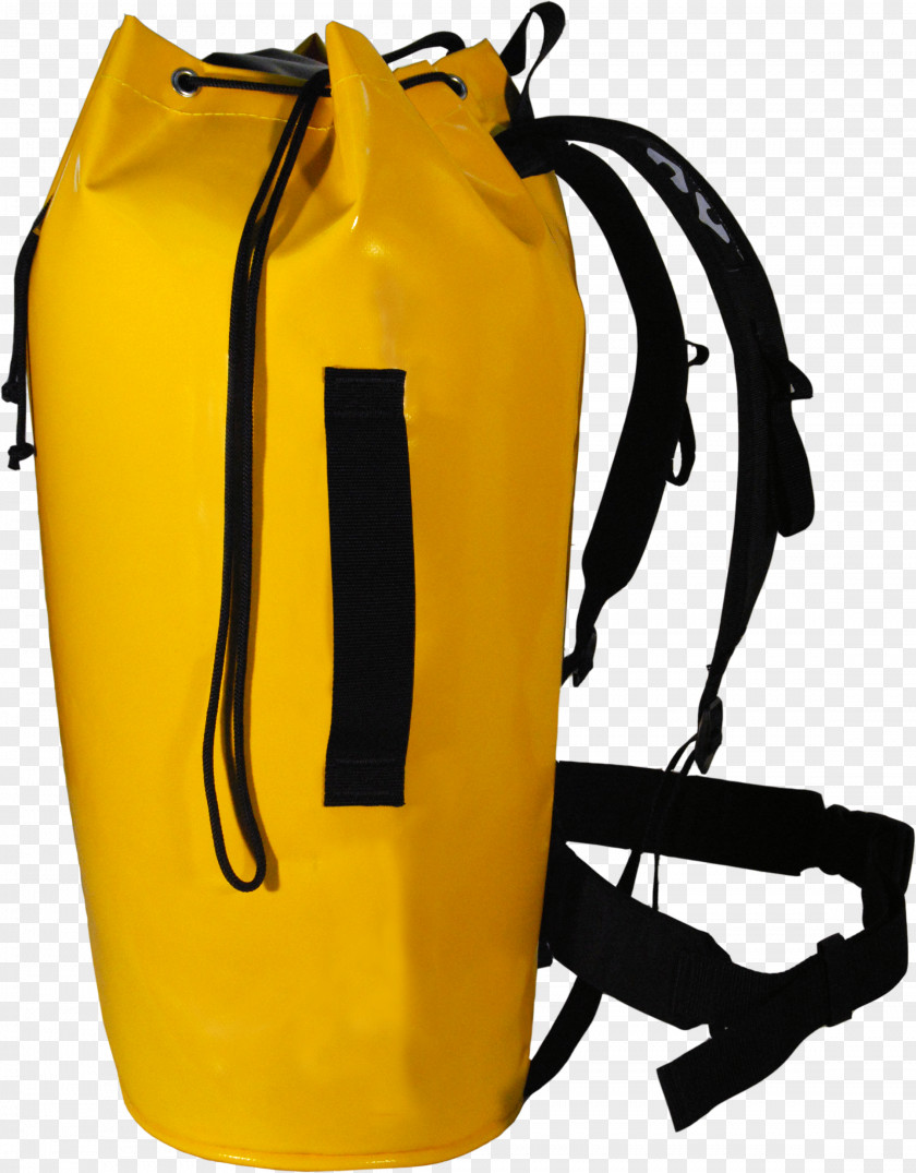 Yellow Kite Bag Caving Speleology Canyoning Climbing PNG