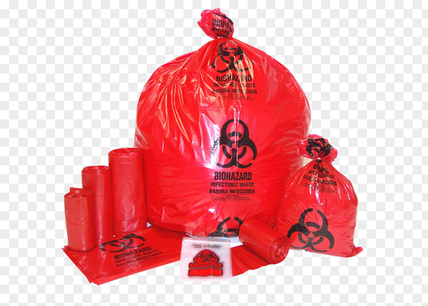 Infectious Plastic Bag Medical Waste Bin PNG