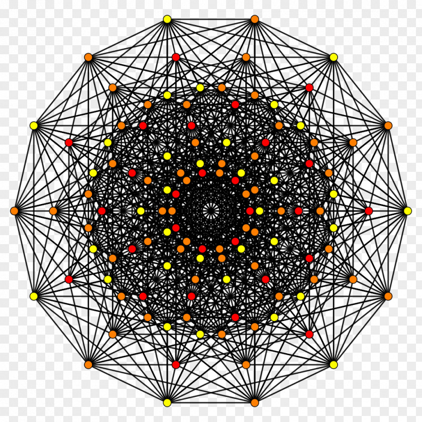 Circle Point Symmetry Hypercube Pattern PNG