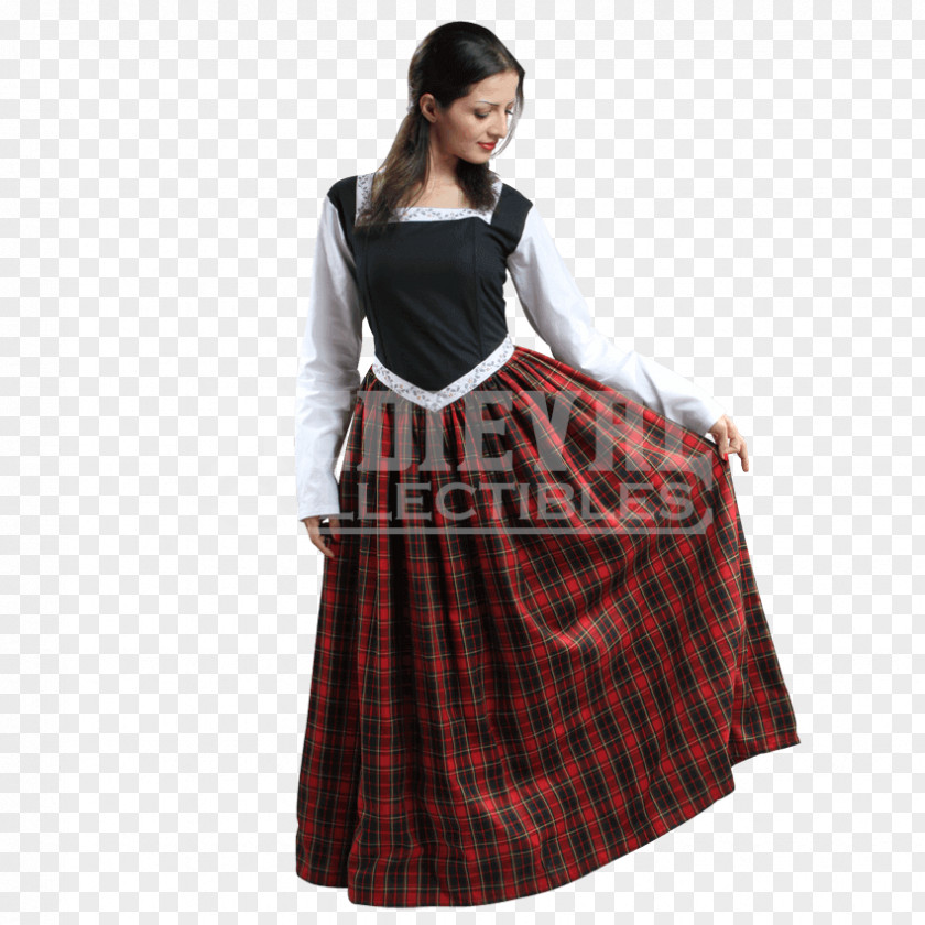 Dress Tartan Full Plaid Kilt Skirt PNG