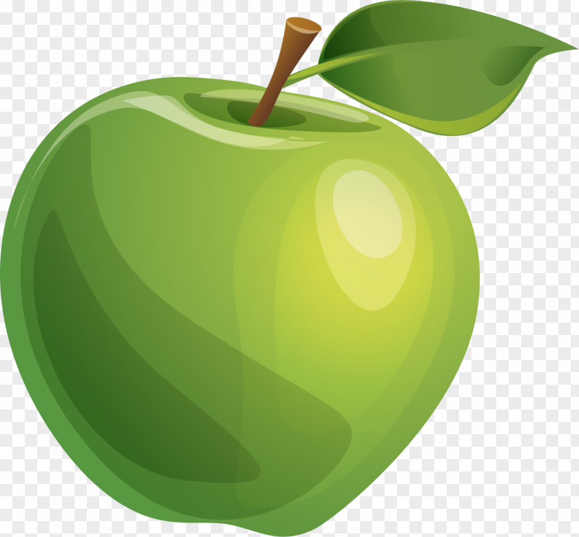 Hand Painted Green Apple PNG