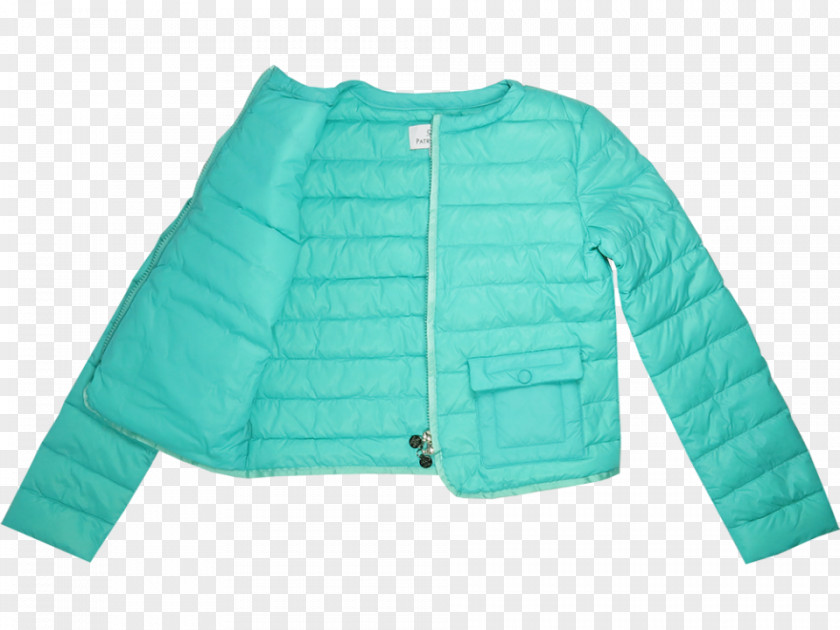Padded Turquoise Aqua Electric Blue Teal Outerwear PNG
