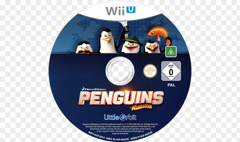 Penguin The Penguins Of Madagascar: Dr. Blowhole Returns – Again! Wii U Nintendo Optical Discs PNG