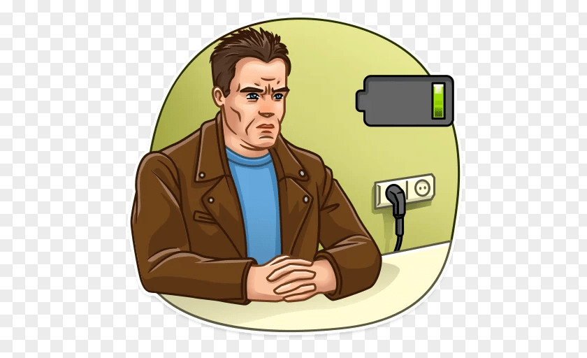 Arnold Schwarzenegger The Terminator Sticker Telegram VK PNG