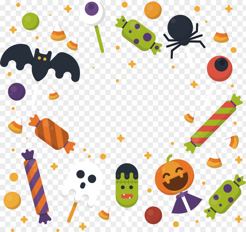 Halloween Candy Pattern PNG