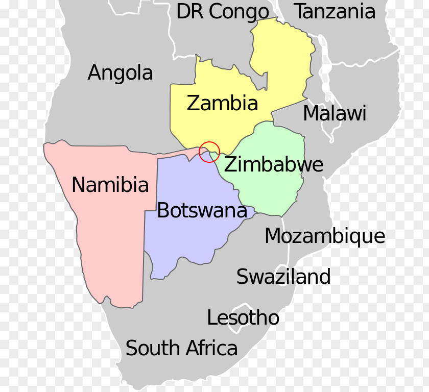Border Zimbabwe Kazungula Namibia Botswana Quadripoint PNG
