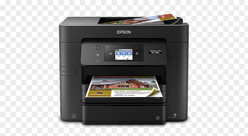 Double Sided Flyer Epson WorkForce Pro WF-4730 Multi-function Printer Device Driver PNG
