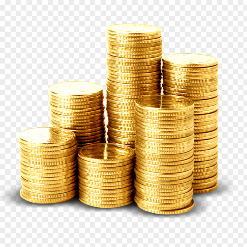 Pile Of Gold Coins 2 Colors Money Coin Icon PNG