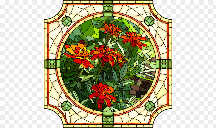 Stained Glass Window Art PNG