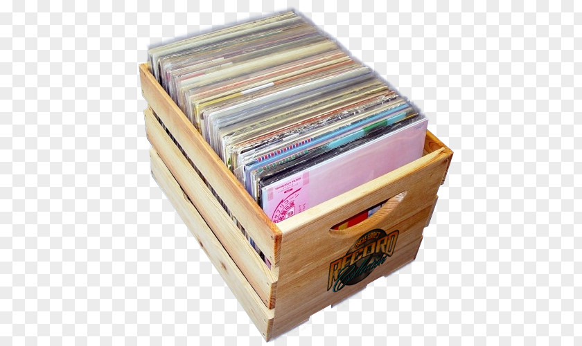 Box Crate Phonograph Record Wooden LP PNG