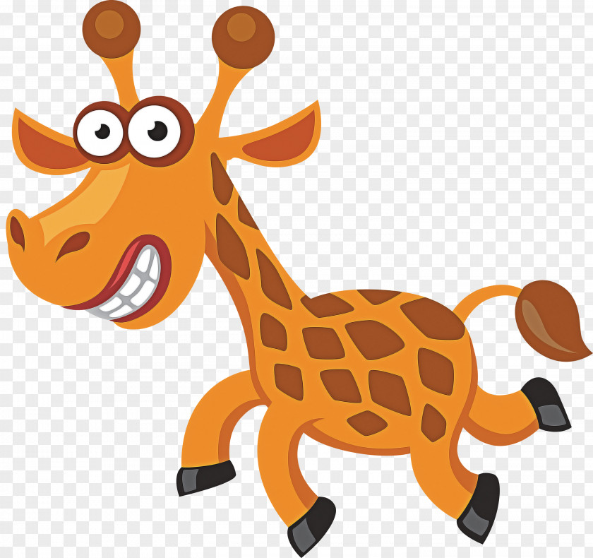 Giraffe Giraffidae Cartoon Animal Figure Toy PNG