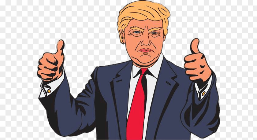 Trump Thumbs Up PNG Up, Donald animation clipart PNG