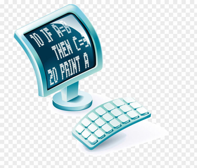 Vector Computer Keyboard Monitor PNG